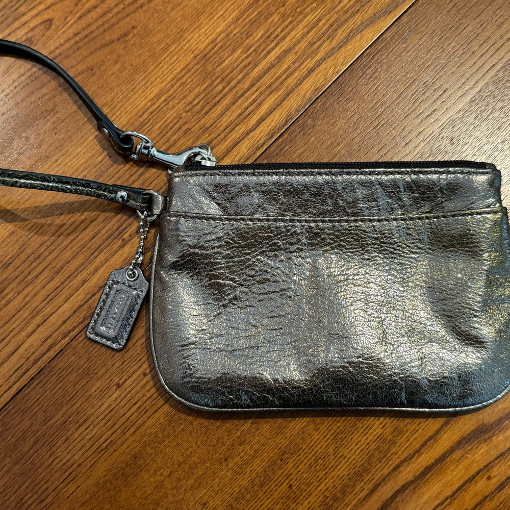 Coach Metallic Wristlet
